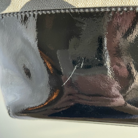 Kate Spade Tote, Black & White, Patent & Canvas - Picture 7 of 10